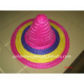 Colorful sombrero straw hats